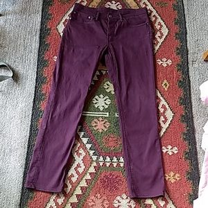 Levi's 511 Burgundy Slim Fit Green Pocket, Dope!